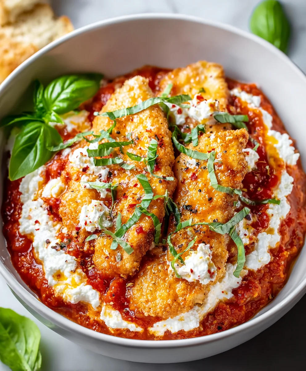 Chicken Parm Cottage Cheese Bowl-Easy Low Carb Meal