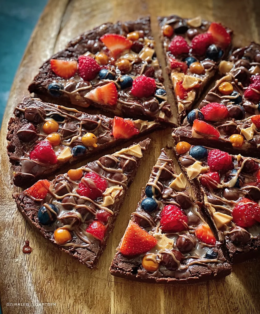 Decadent Brownie Pizza Recipe - Easy Dessert Idea