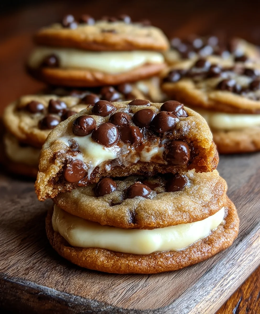 Cheesecake Stuffed Chocolate Chip Cookies-Decadent Treat