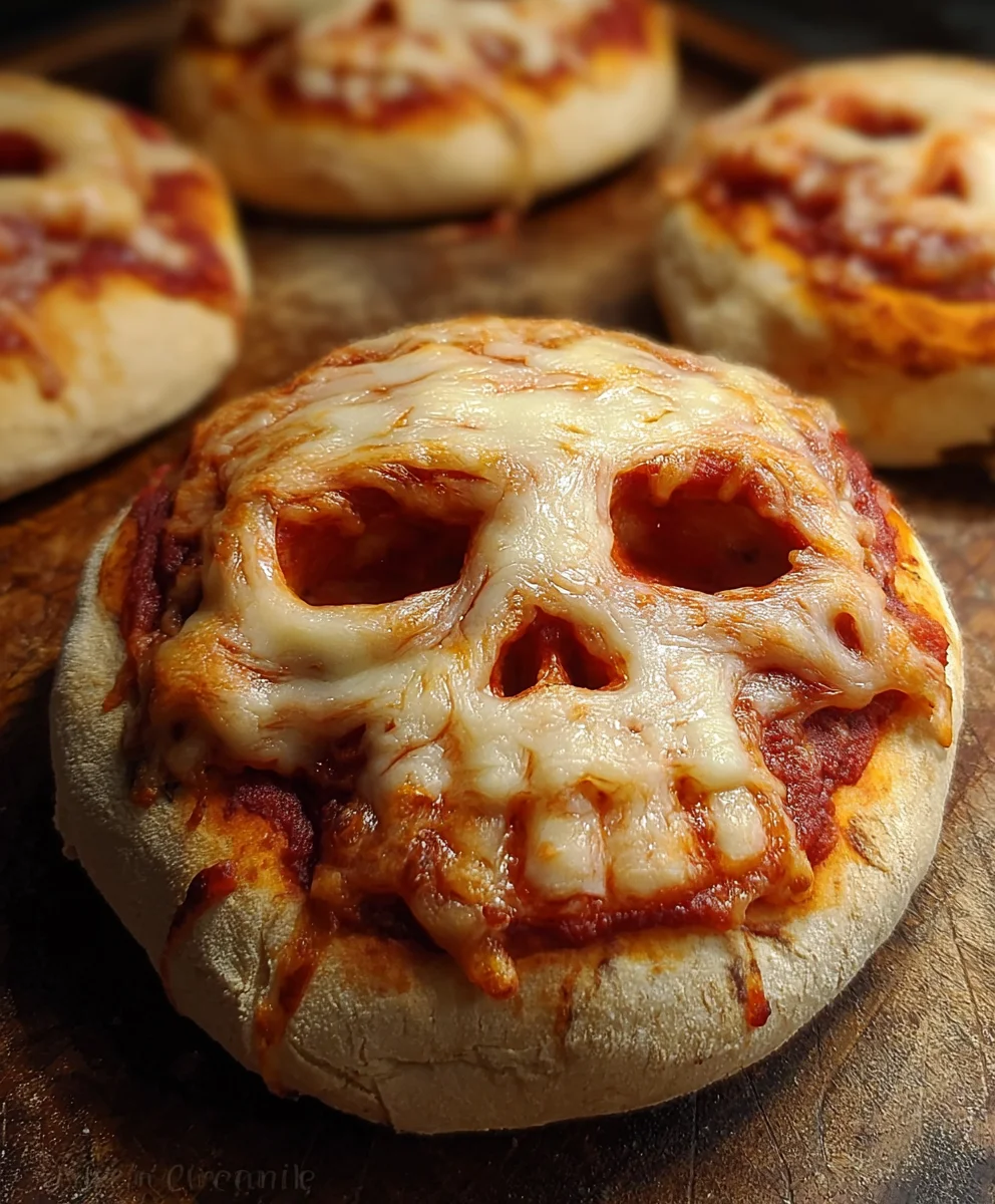Spooky Delicious Pizza Skulls-Beef & Cheese Recipe