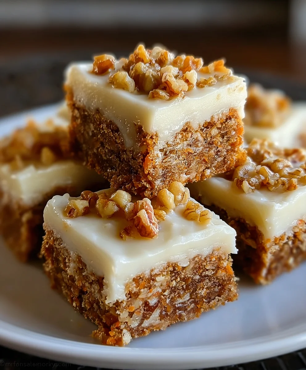 Easy Carrot Cake Bars Recipe - Delicious & Moist