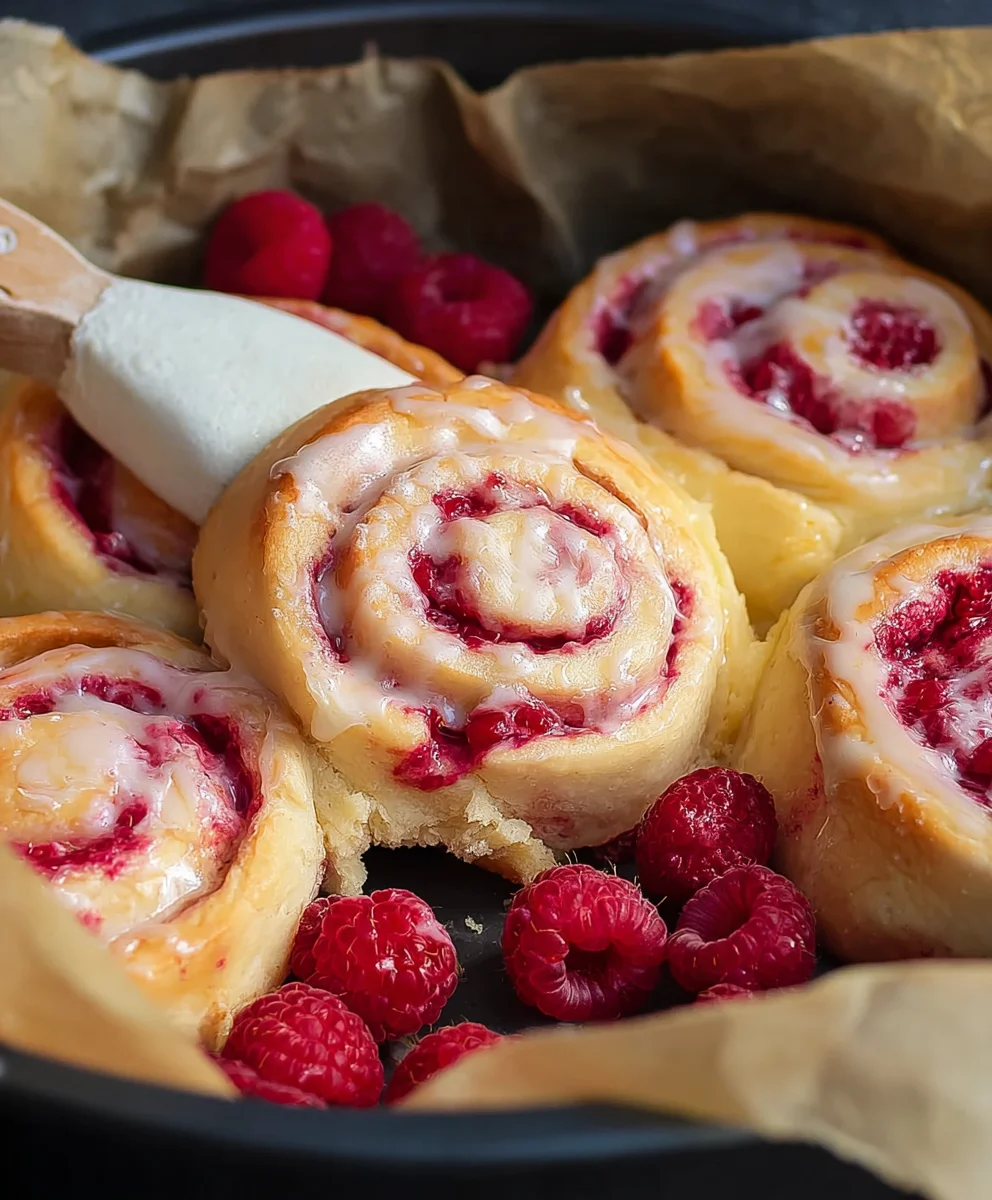 Brioche Raspberry Lemon Rolls - Sweet Treat