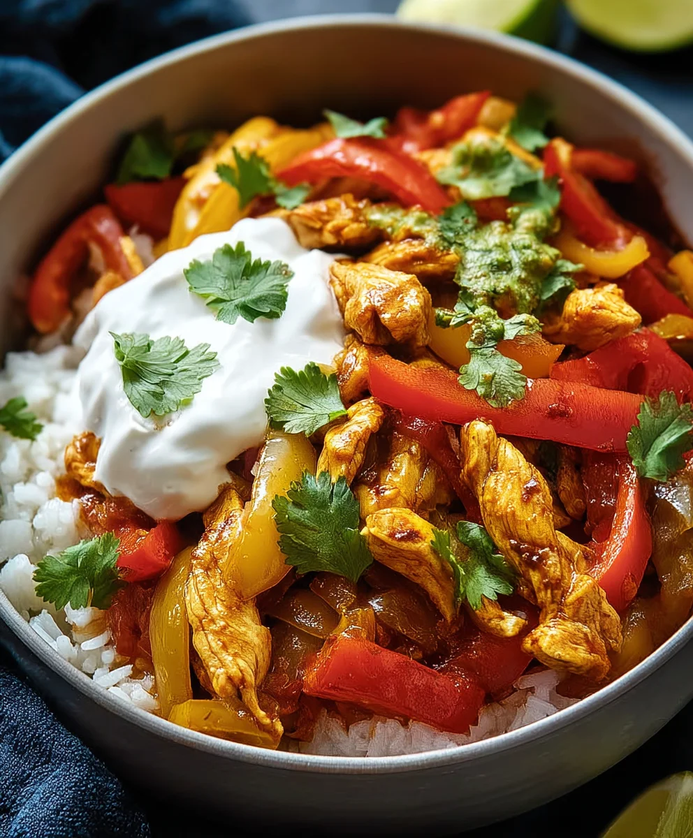 Easy Chicken Fajita Bowl Recipe - Healthy & Delicious