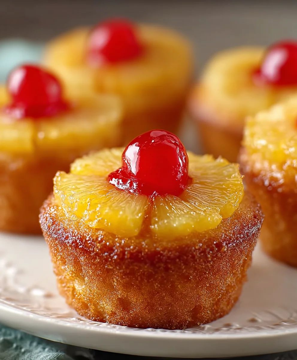 Easy Pineapple Upside Down Cupcakes - Quick Dessert