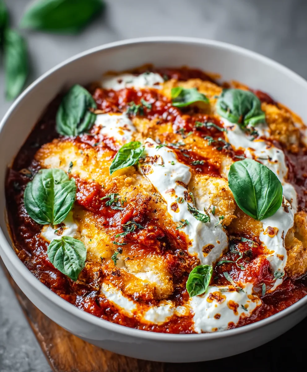 Chicken Parm Cottage Cheese Bowl-Easy Low Carb Meal