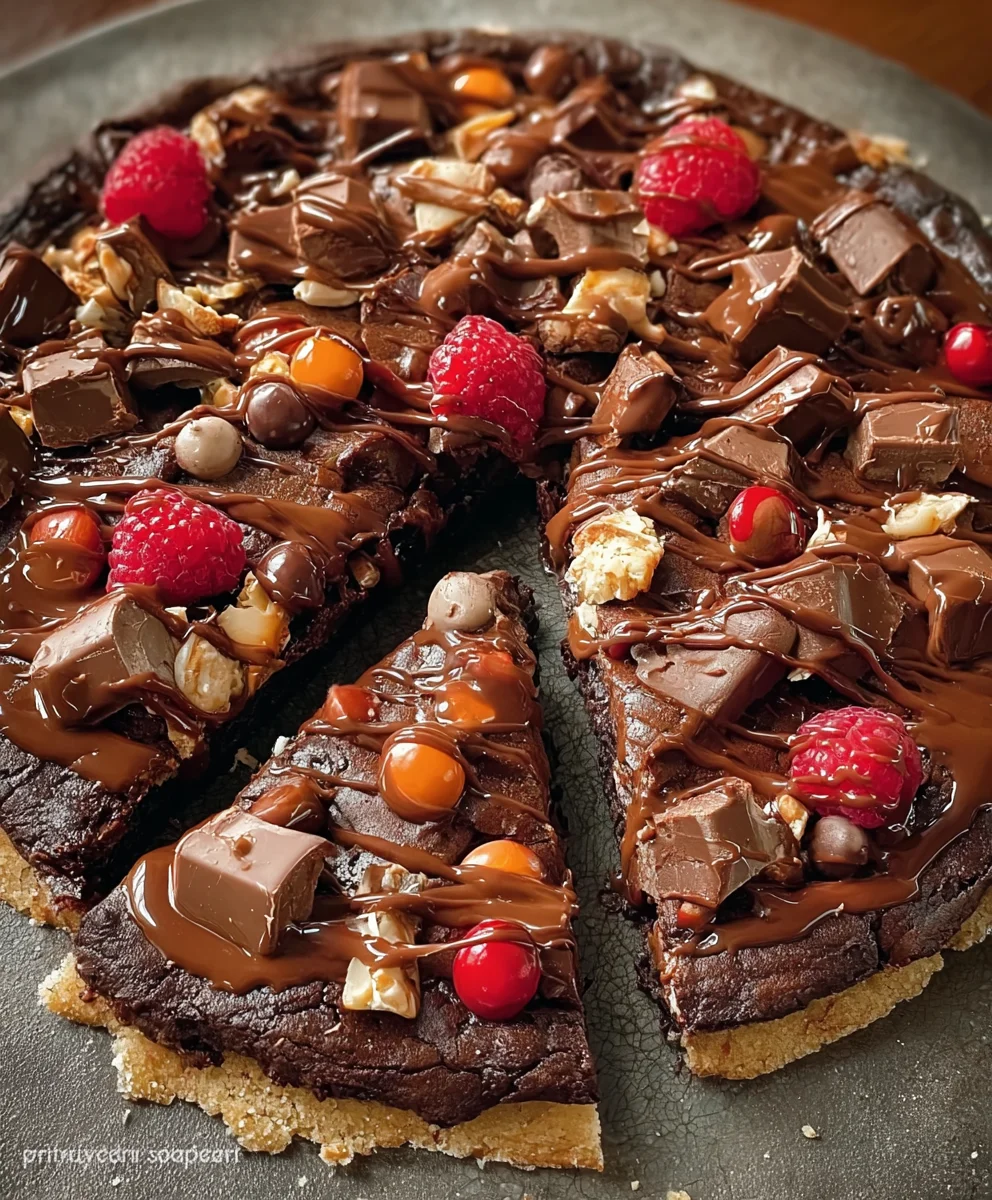 Decadent Brownie Pizza Recipe - Easy Dessert Idea