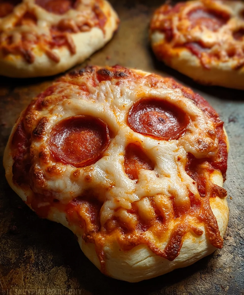 Spooky Delicious Pizza Skulls-Beef & Cheese Recipe