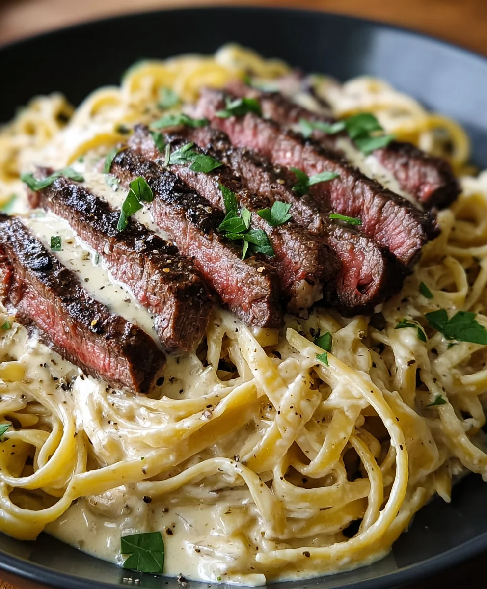 Spicy Cajun Steak Alfredo Pasta Recipe