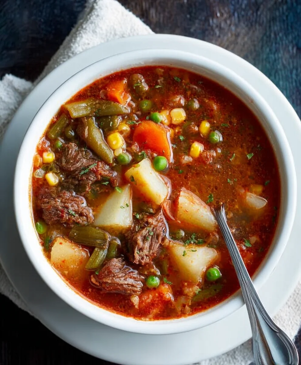 Old-Fashioned Vegetable Beef Soup Mom's Best Recipe