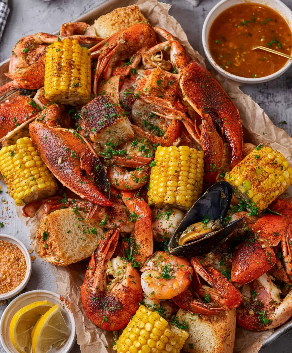 Spicy Cajun Seafood Boil - Homemade Garlic Butter Recipe