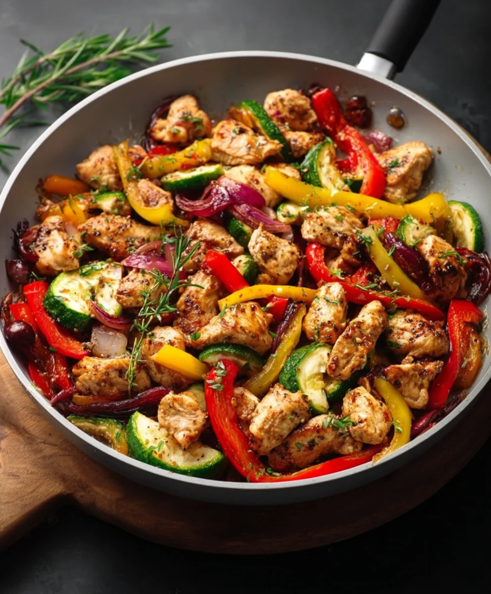 Mediterranean Chicken Stir Fry - Easy & Delicious