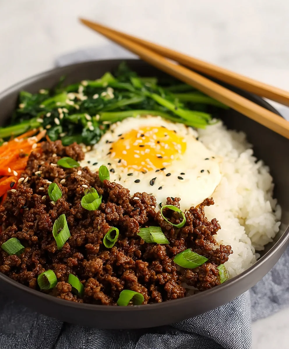 Quick Korean Ground Beef Bowl Recipe