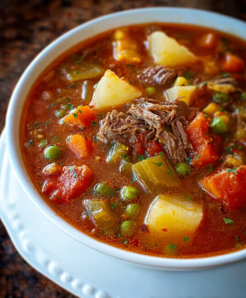 Old-Fashioned Vegetable Beef Soup Mom's Best Recipe