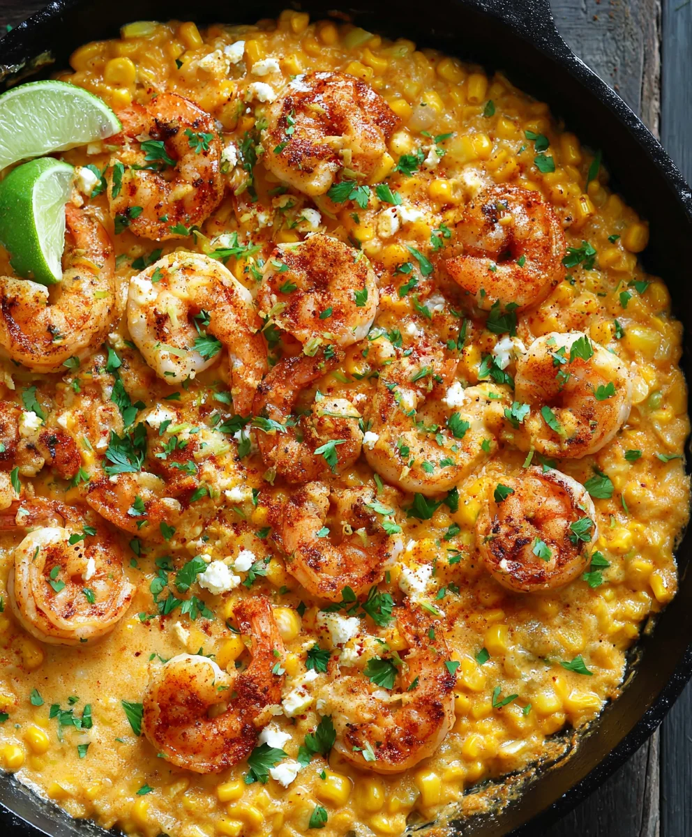 One-Pan Shrimp Creamed Corn Minute Meal