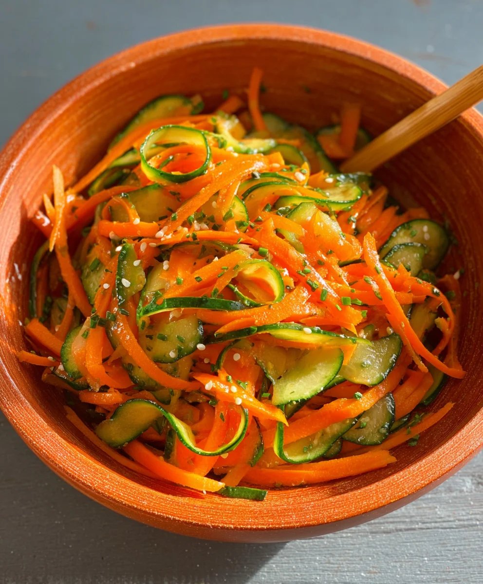 Refreshing Cucumber Carrot Salad- Healthy & Easy Side