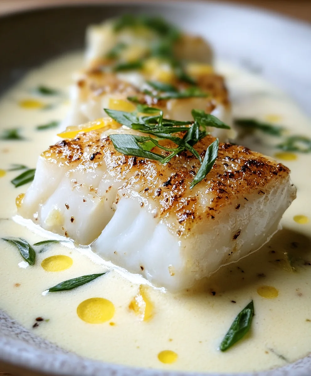Easy Baked Cod Lemon Coconut Cream Sauce Recipe