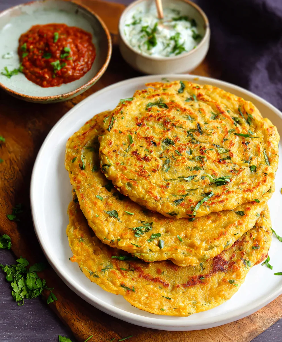 Masoor Dal Chilla Savory Red Lentil Pancakes Recipe