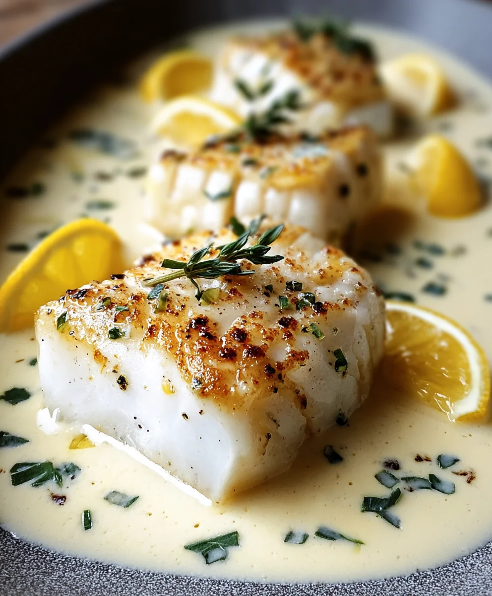 Easy Baked Cod Lemon Coconut Cream Sauce Recipe