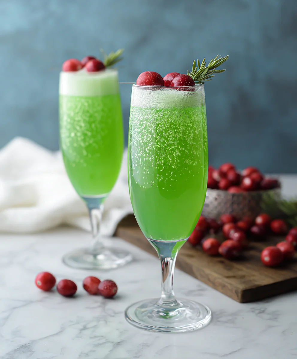 Grinch Mimosa - Festive Non-Non-Non-Alcoholic Alternativeic Holiday Drink
