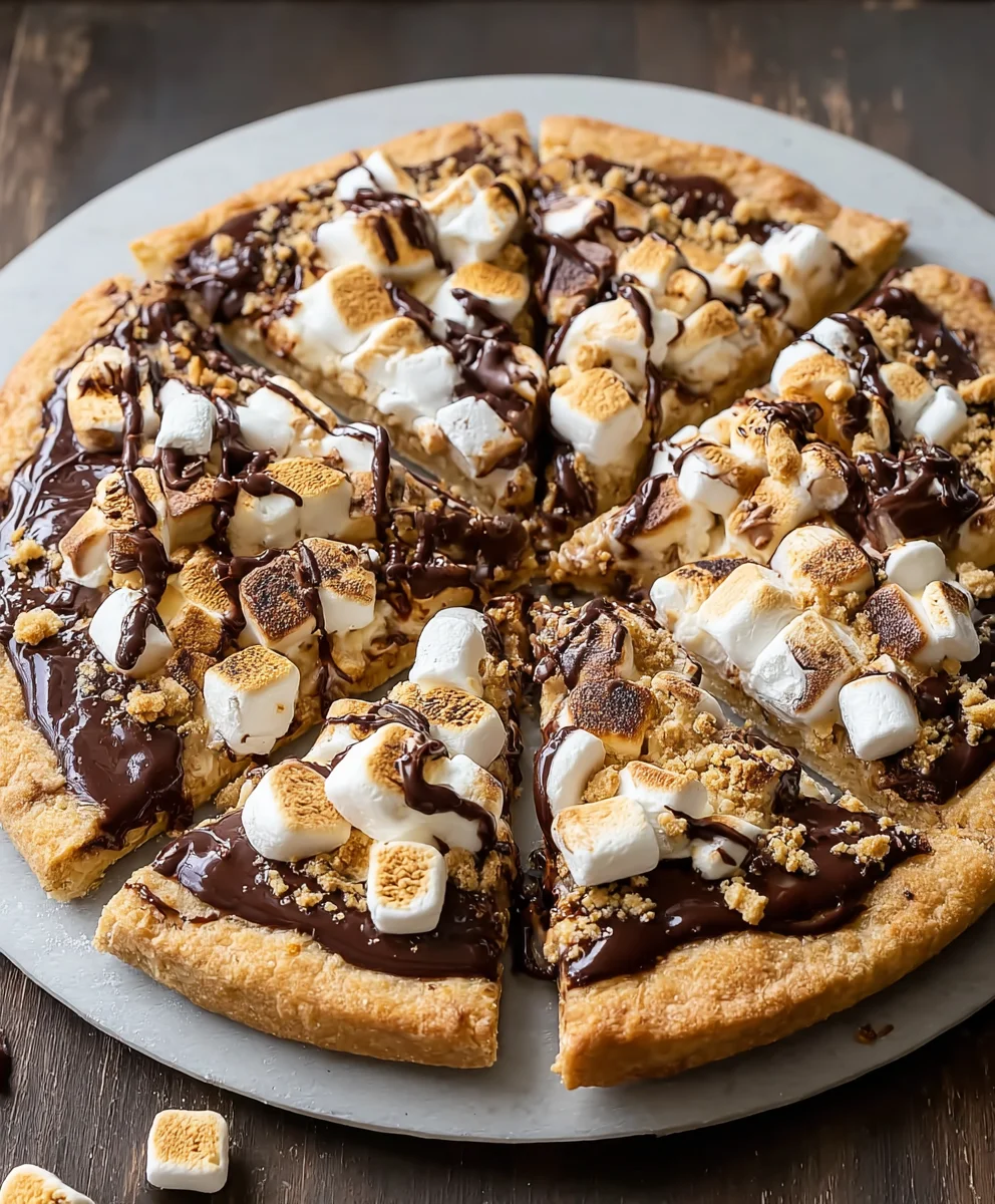 S'mores Pizza Recipe- Easy Campfire Dessert Idea