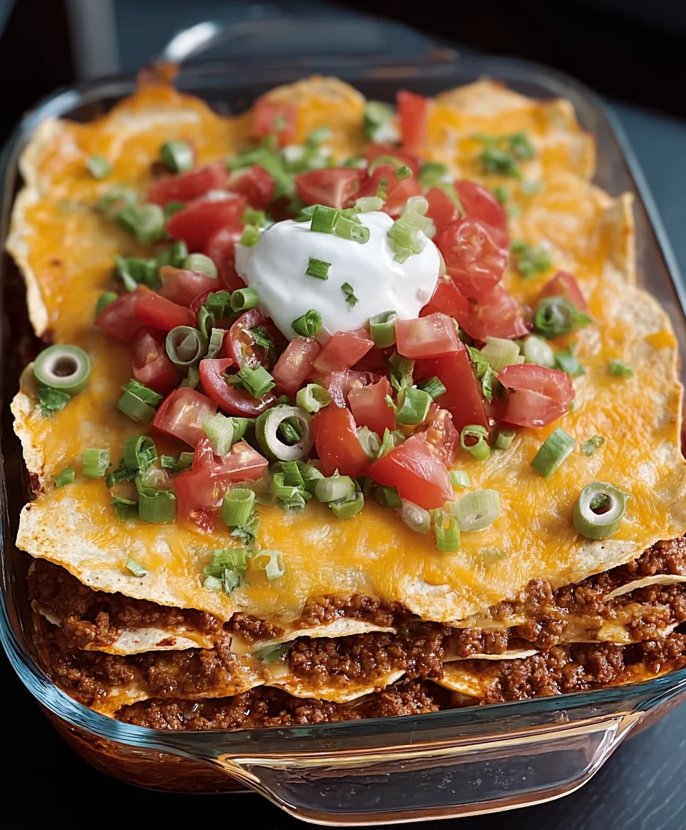 Easy Layered Taco Bake Recipe - Family Favorite Dinner