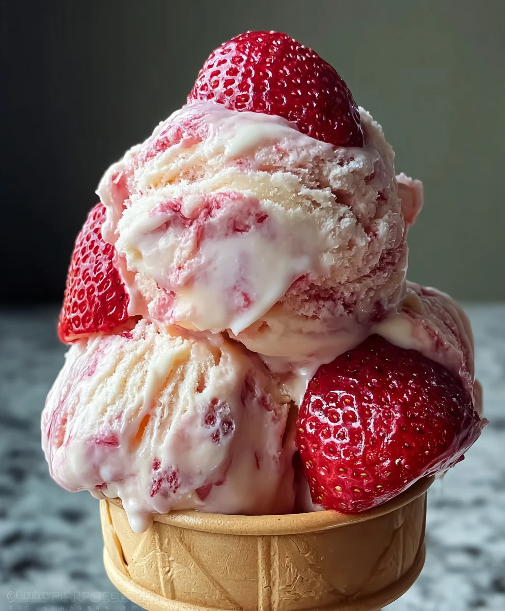 Easy Strawberry Ice Cream - Delicious Homemade Treat