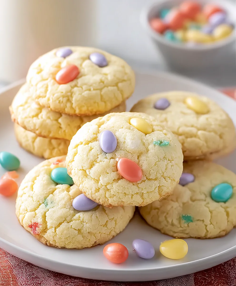 Easy Easter Cake Mix Cookies-Festive Fun