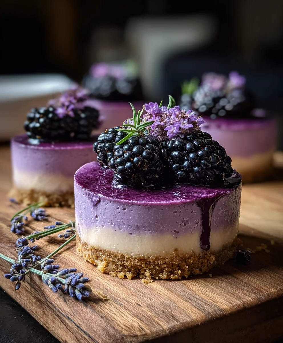 Luscious Blackberry Lavender Cheesecake Bliss