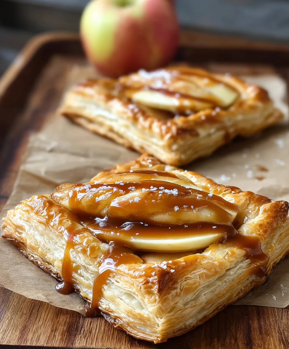 Caramel Apple Puff Pastry-Easy Dessert