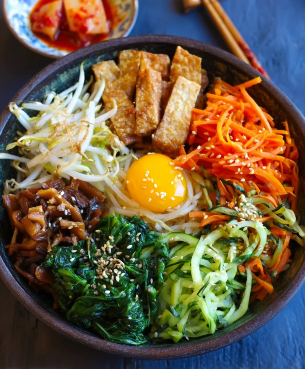 Easy Vegan Bibimbap Recipe- Delicious Plant-Based Bowl