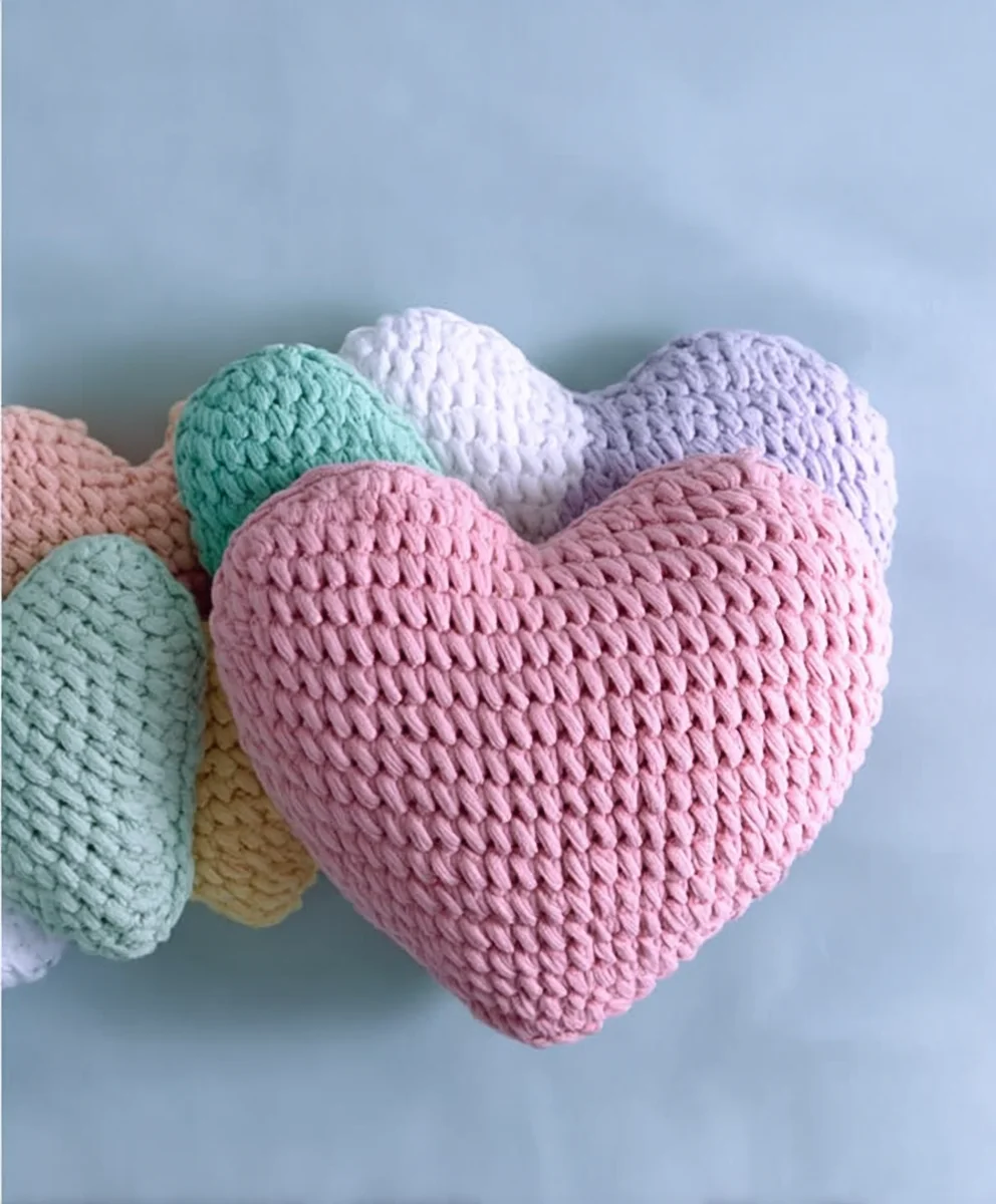Candy Heart Pillow Crochet Pattern - Non-Non-Non-Alcoholic Alternativeic Vnon-alcoholic alentine Treat