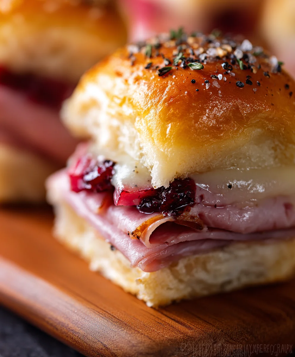 Beef Beef Ham Cranberry Sliders - Easy Appetizer Recipe