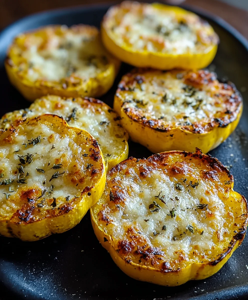 Cheesy Baked Squash Rounds - Easy Veggie Side Dish