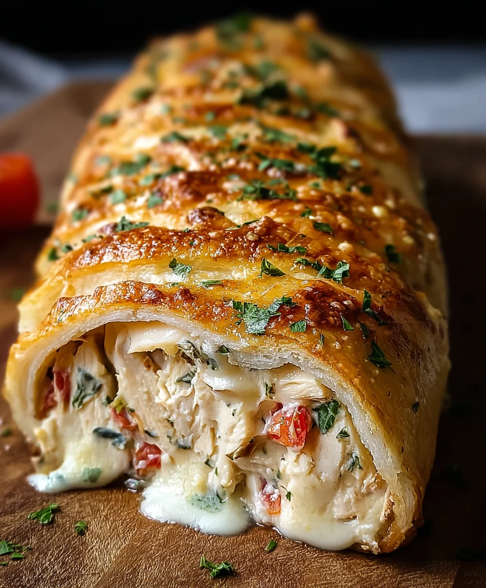 Easy Chicken Ranch Stromboli Recipe - Delicious Dinner