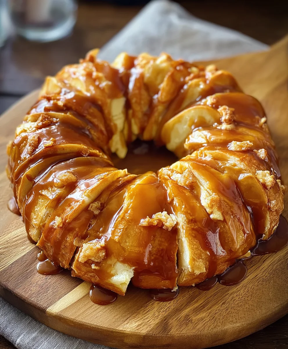 Caramel Apple Cream Cheese Crescent Ring Recipe