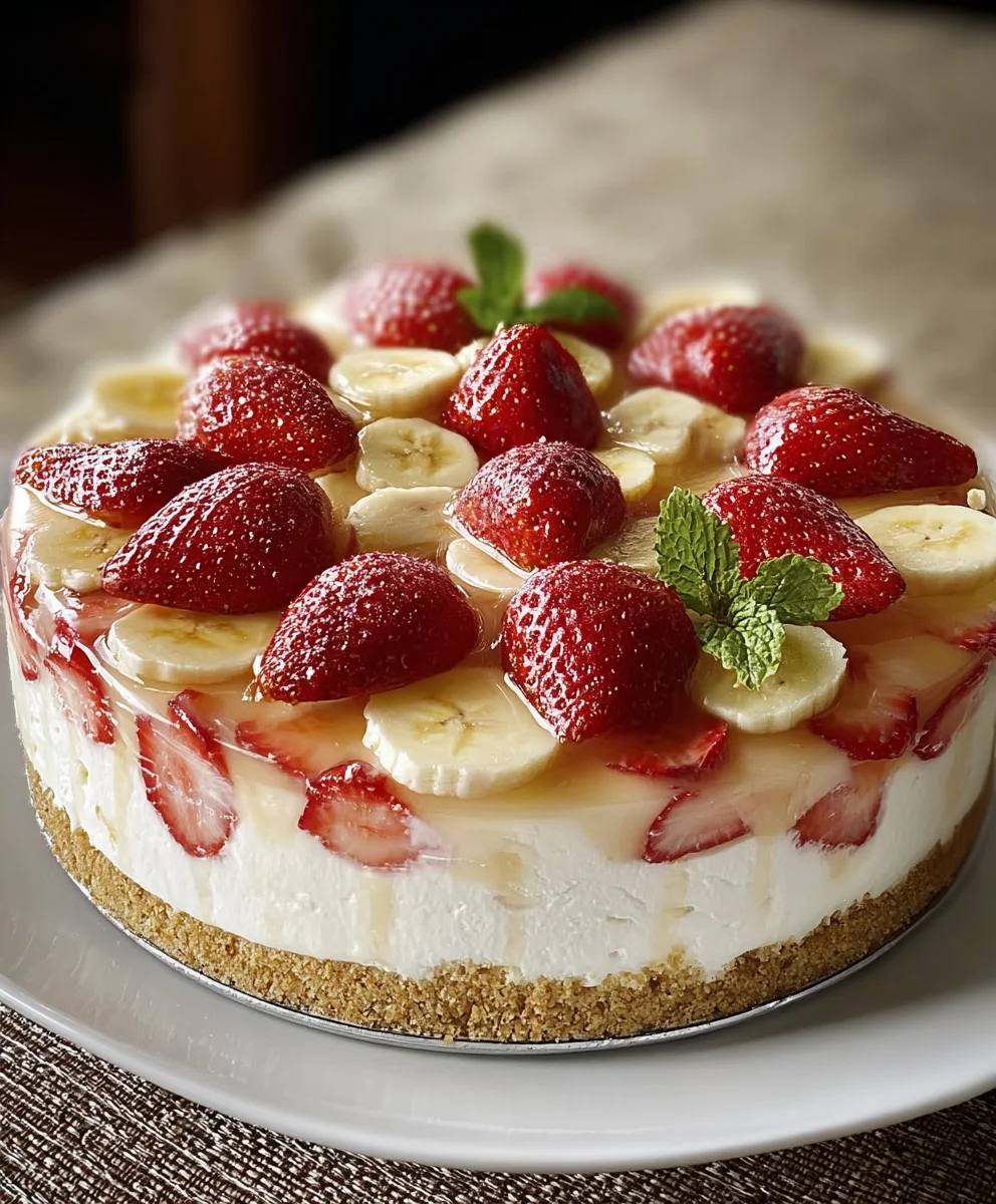 Strawberry Banana Pudding Cheesecake Recipe