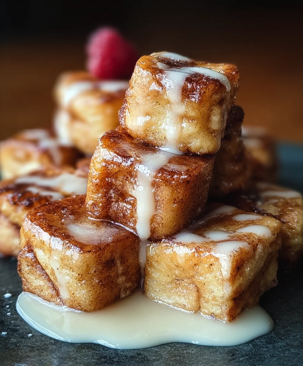 Cinnamon Roll French Toast Bites-Easy Breakfast Delight