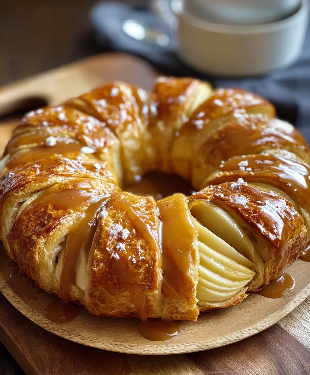 Caramel Apple Cream Cheese Crescent Ring Recipe
