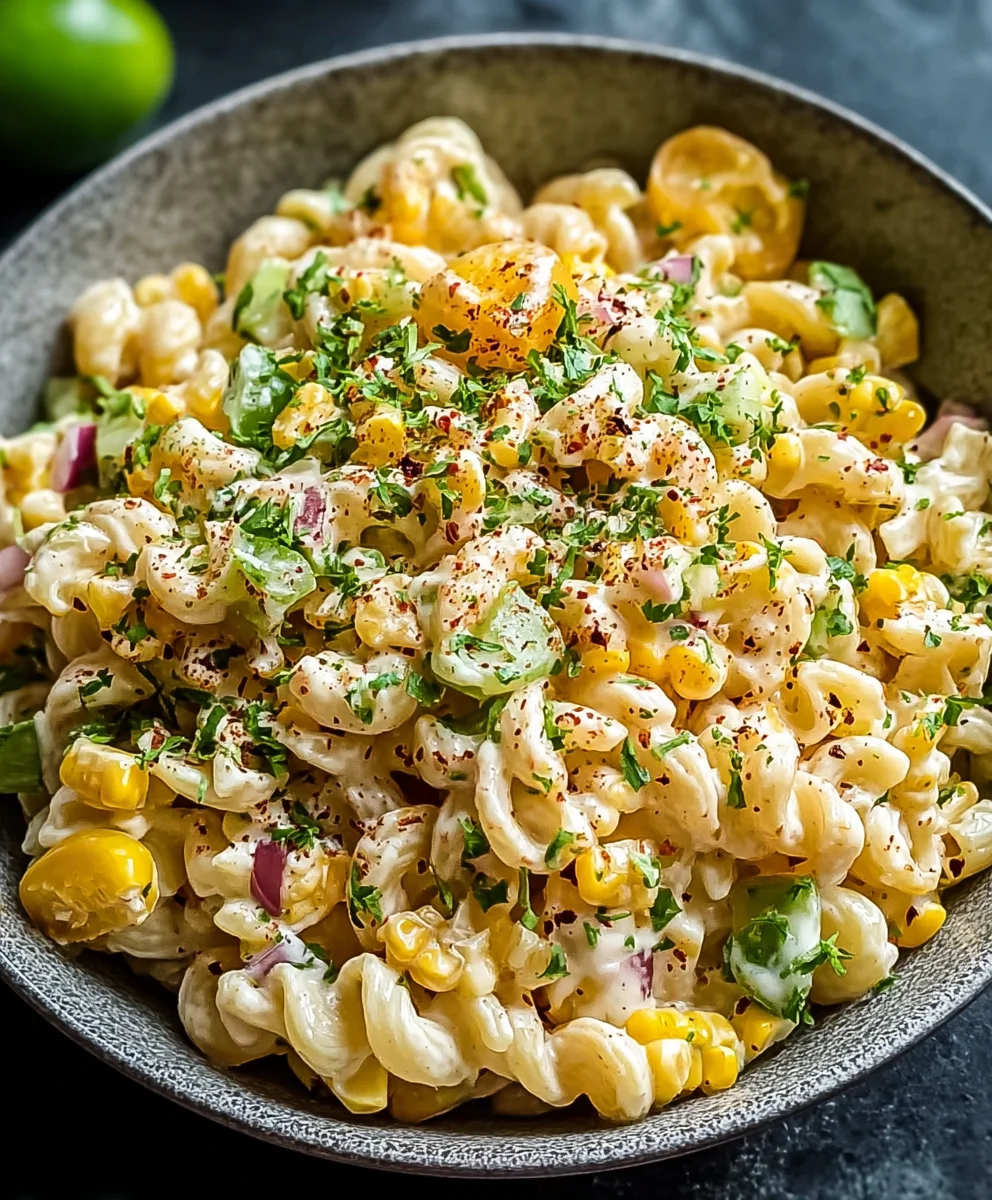 Mexican Street Corn Pasta Salad - Easy & Delicious Recipe