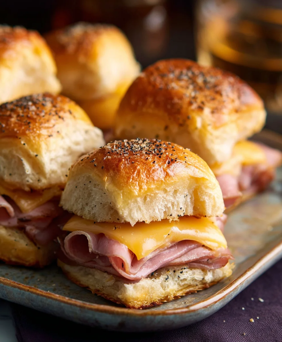 Beef Beef Ham Cheese Sliders- Easy Crowd Pleaser