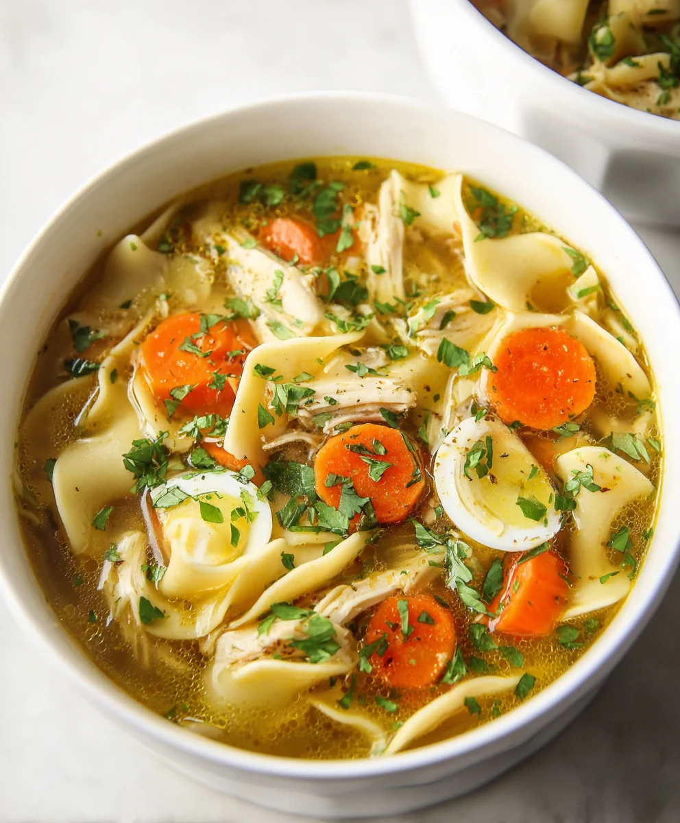 Best Chicken Noodle Soup - Easy Egg Noodle Recipe