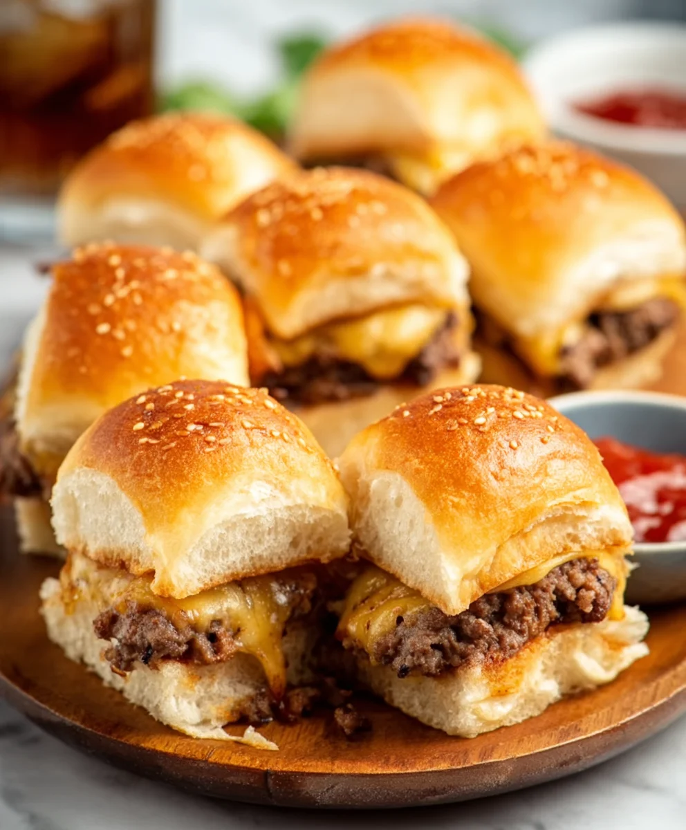 Cheeseburger Sliders- Easy Mini Beef Burgers