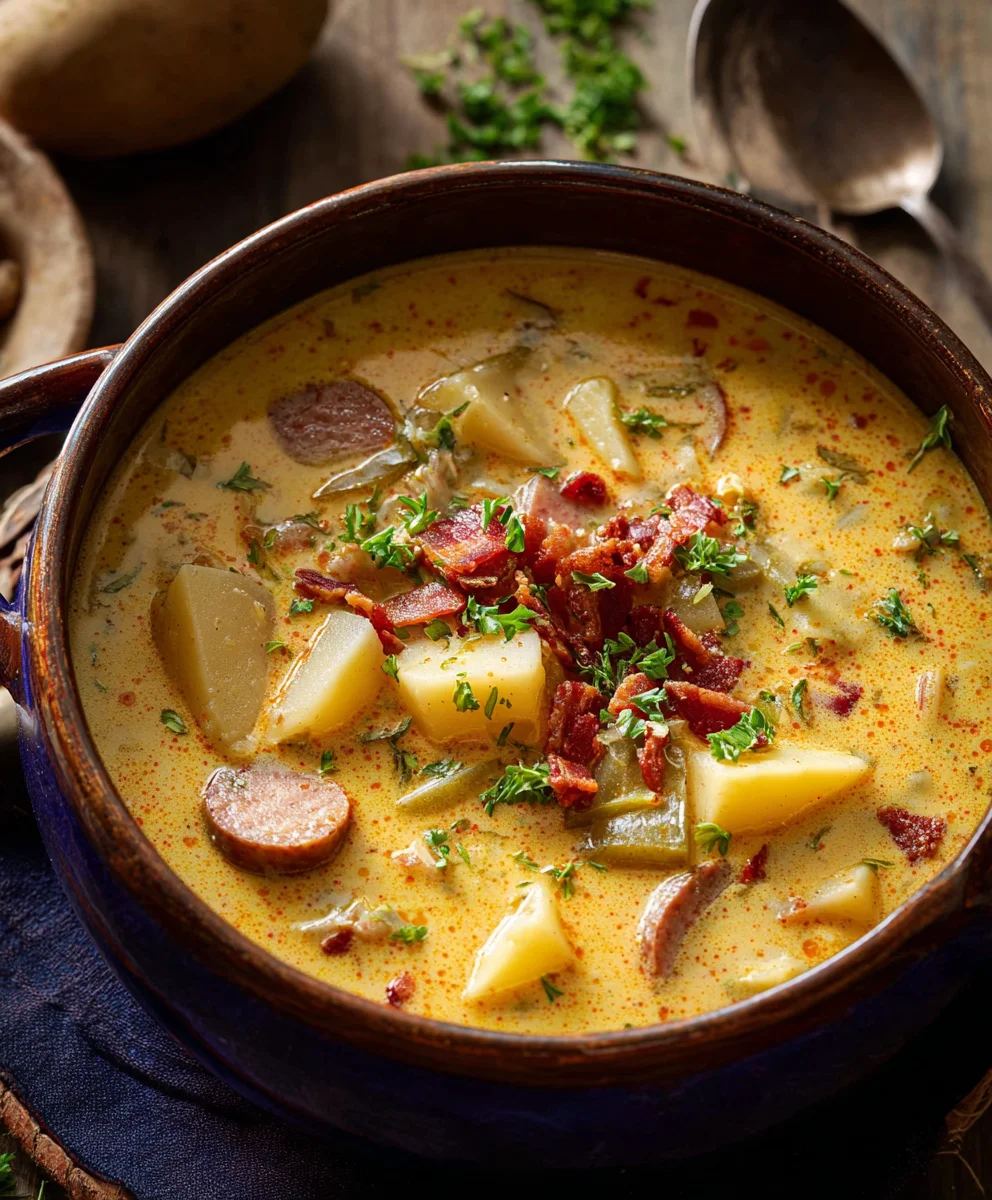 Cajun Potato Soup-Smoky Bold Flavor