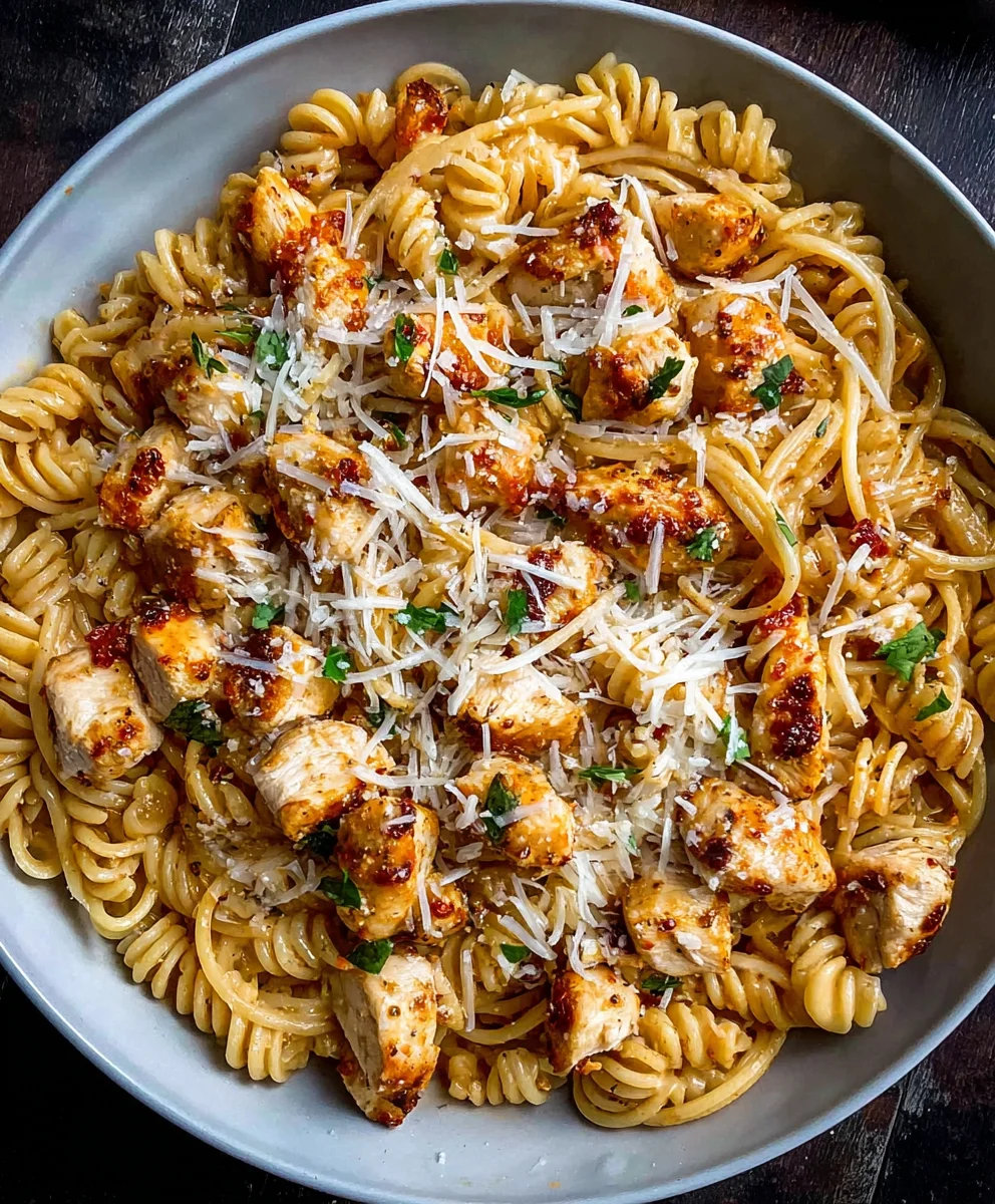 Garlic Parmesan Chicken Pasta - Healthy & Delicious