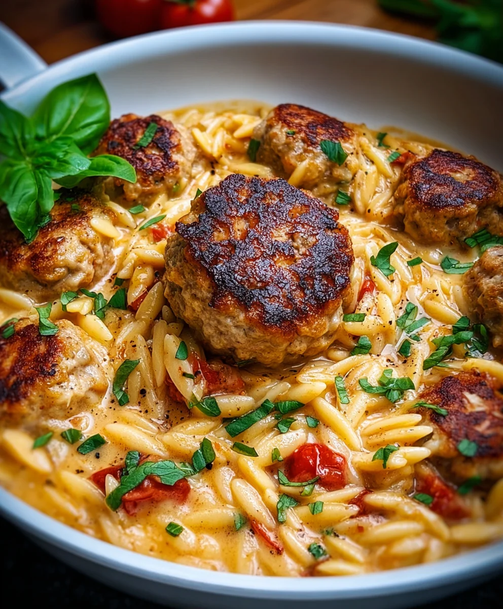 Marry Me Chicken Meatball Orzo - Creamy Italian Bliss