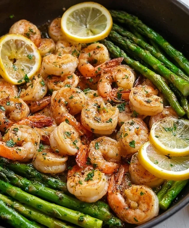 Lemon Garlic Shrimp and Asparagus (20-Minutes)