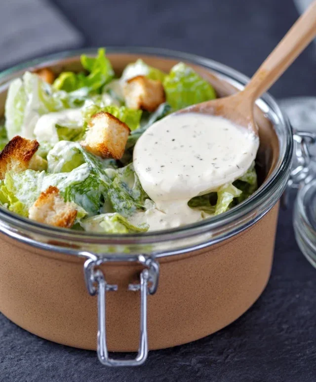 Homemade Creamy Caesar Salad Dressing