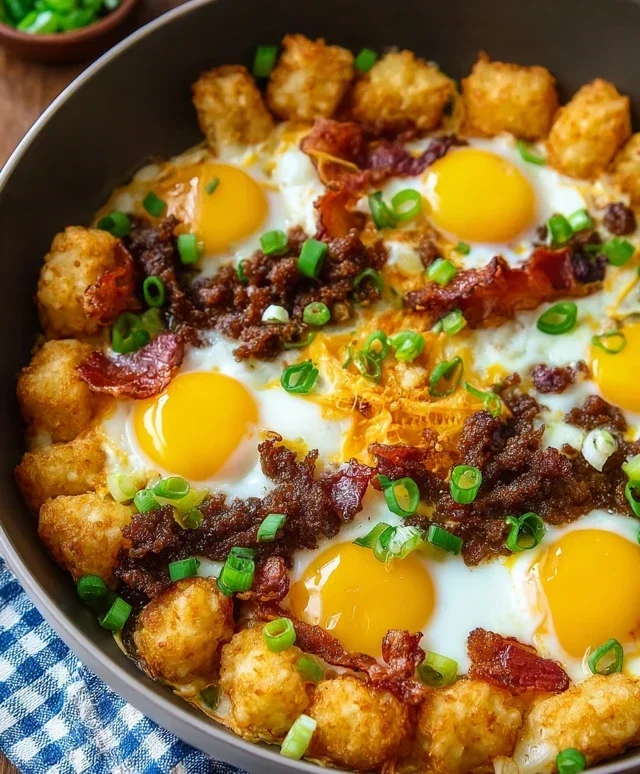 Beef Beef Bacon Egg And Cheese Breakfast Totchos