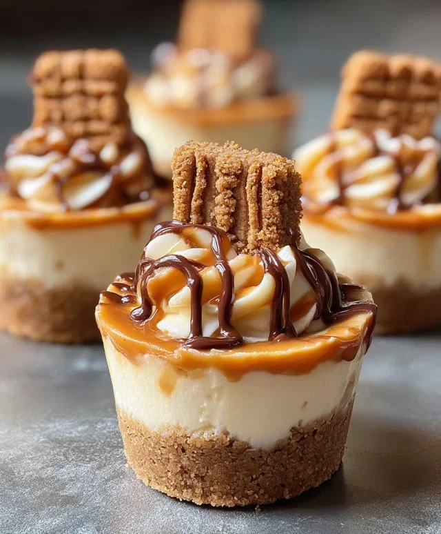 Mini Cookie Butter Cheesecake Cups
