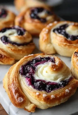 Swirled Blueberry Cream Cheese Danish